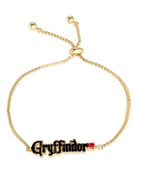 Harry Potter Gryffindor Necklace Gold Tone Licensed Warner Bros Jewelry